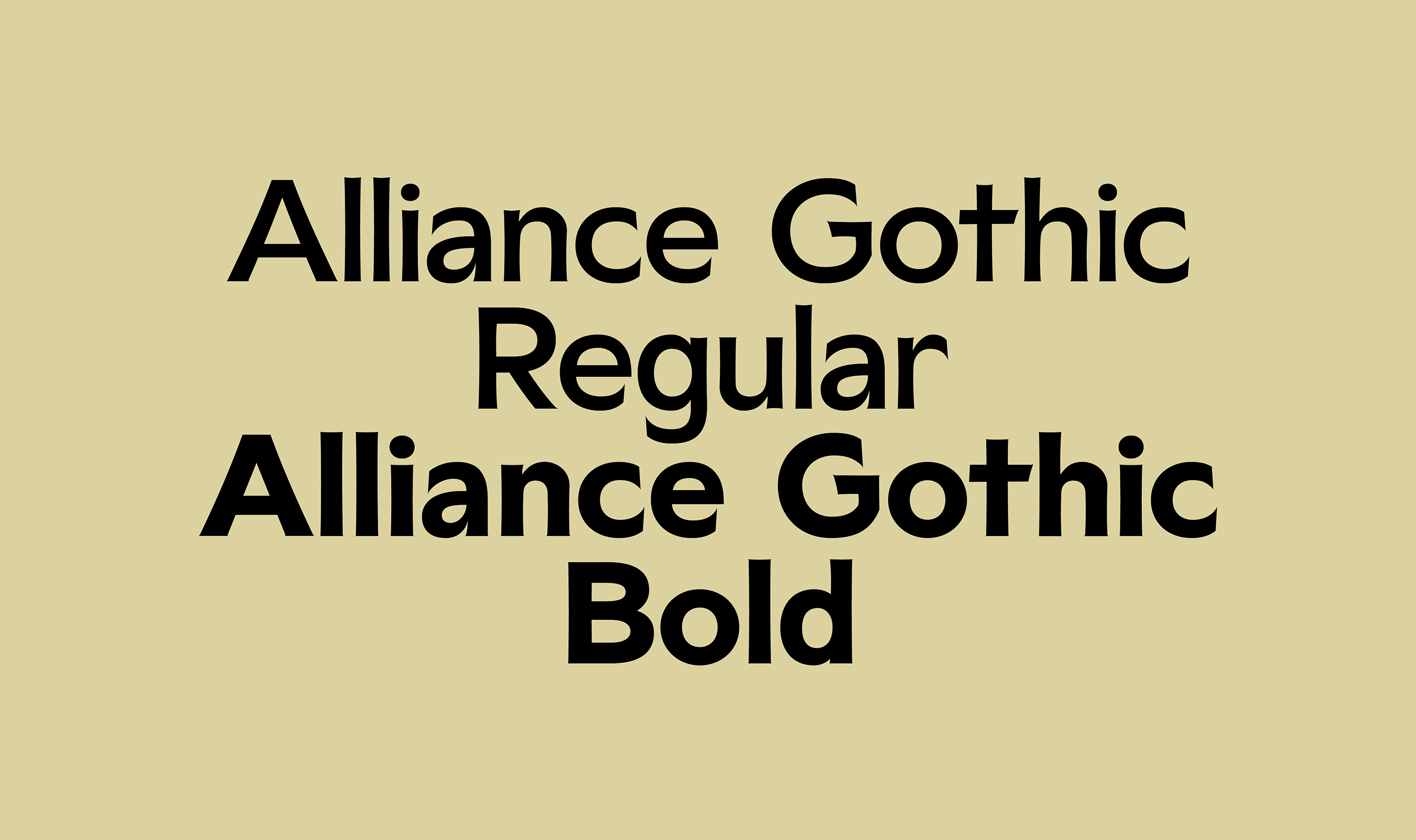 Alliance Gothic